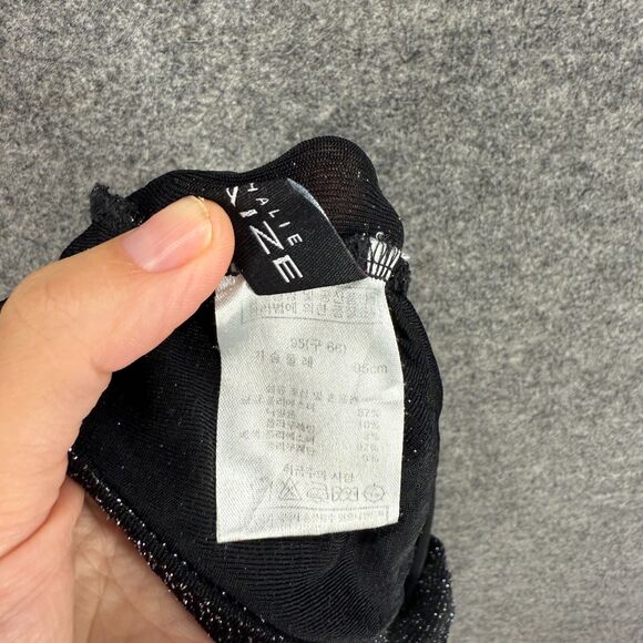 Chaize Blouse Women M Medium Black Short Sleeve Round Neck Pullover Casual - Picture 6 of 7